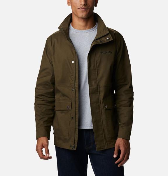 Columbia Ranch Softshell Jacket Olive Green For Men's NZ93045 New Zealand